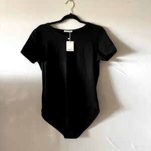 NWT plain black bodysuit